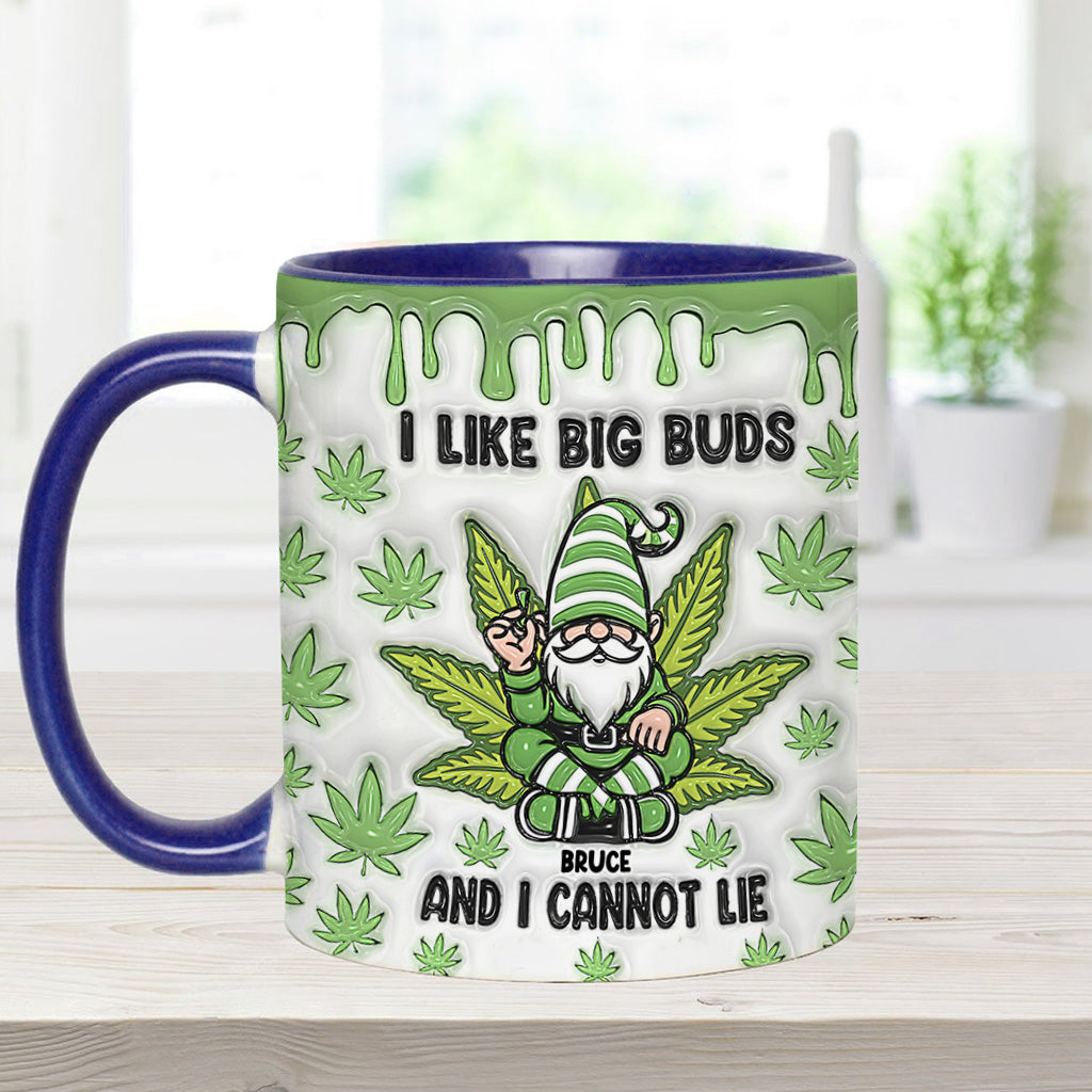 J'aime les grosses têtes et je ne peux pas mentir - Mug personnalisé à thème cannabis