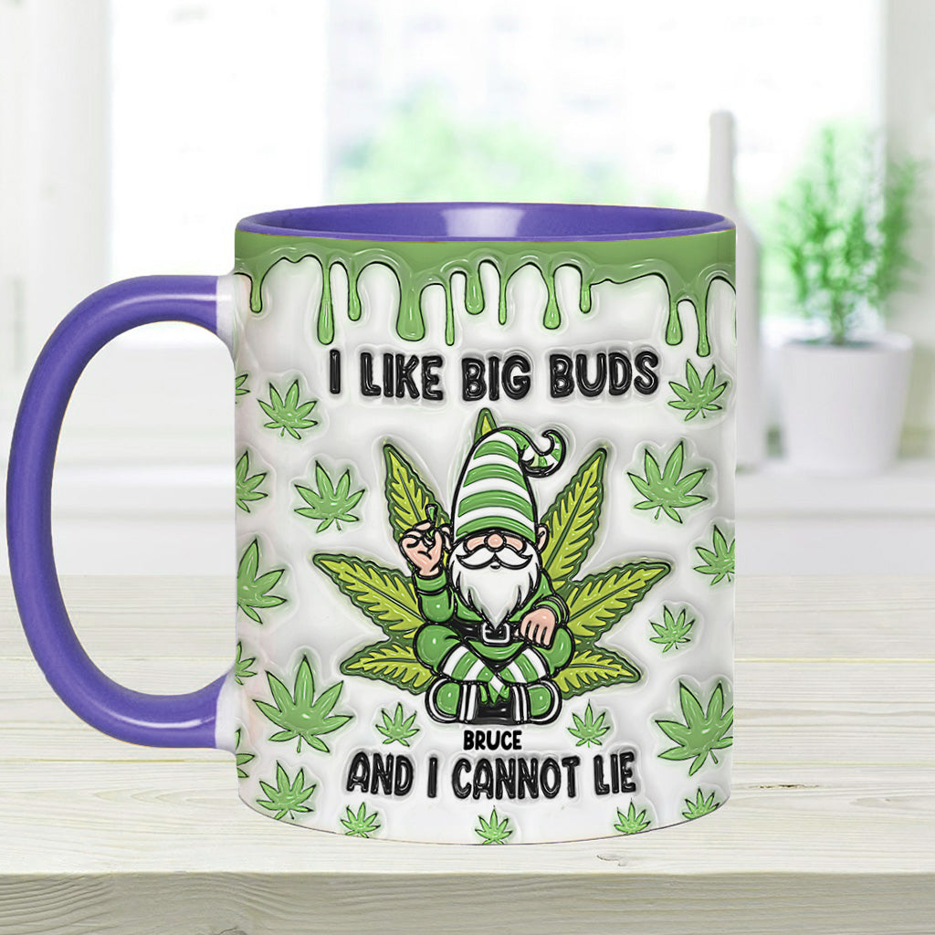J'aime les grosses têtes et je ne peux pas mentir - Mug personnalisé à thème cannabis