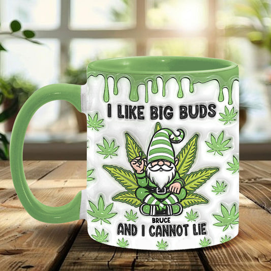 J'aime les grosses têtes et je ne peux pas mentir - Mug personnalisé à thème cannabis