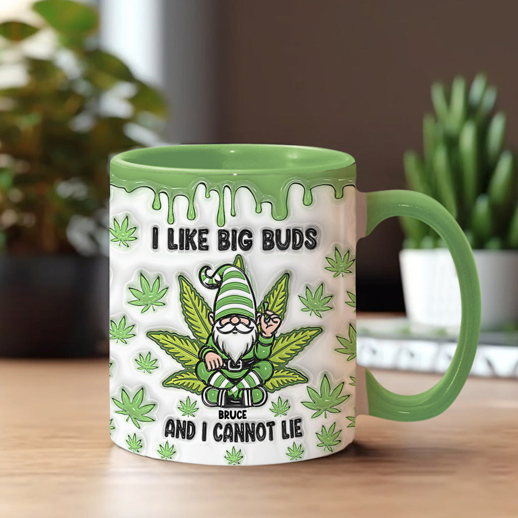 J'aime les grosses têtes et je ne peux pas mentir - Mug personnalisé à thème cannabis