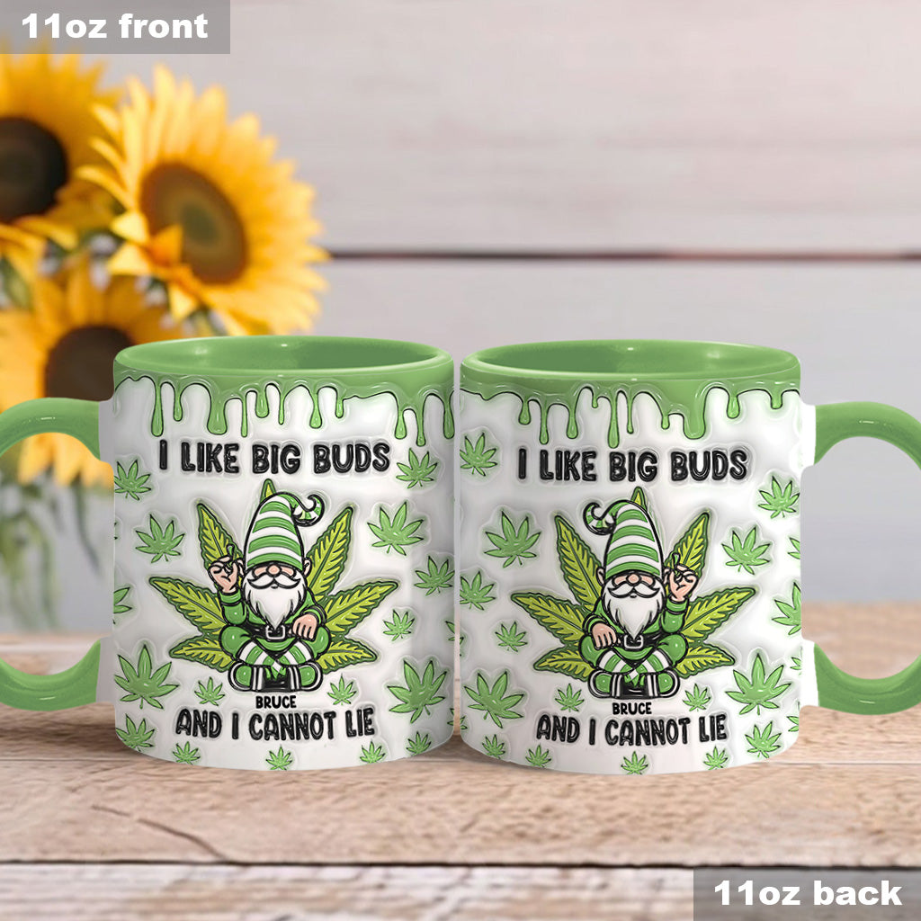 J'aime les grosses têtes et je ne peux pas mentir - Mug personnalisé à thème cannabis