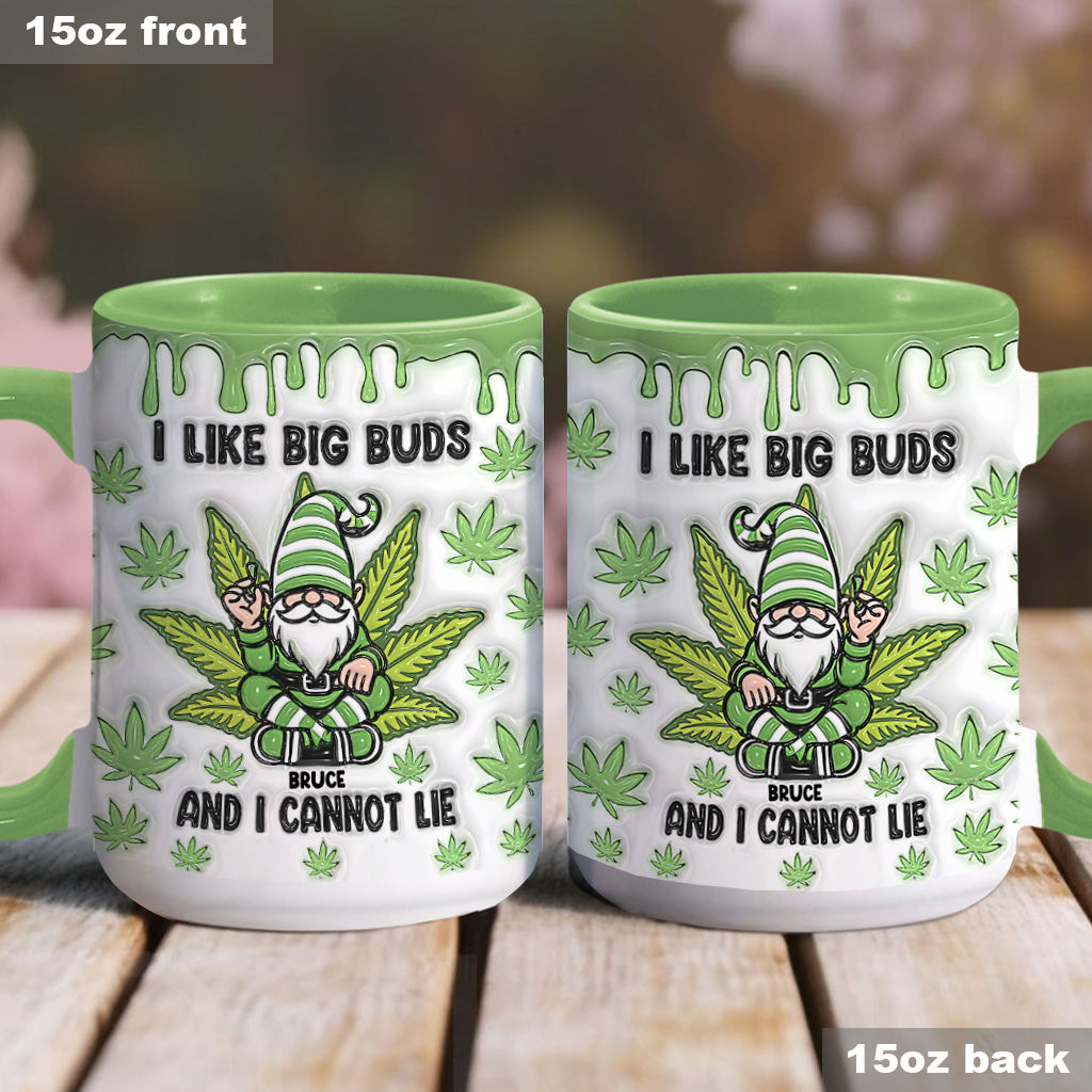 J'aime les grosses têtes et je ne peux pas mentir - Mug personnalisé à thème cannabis