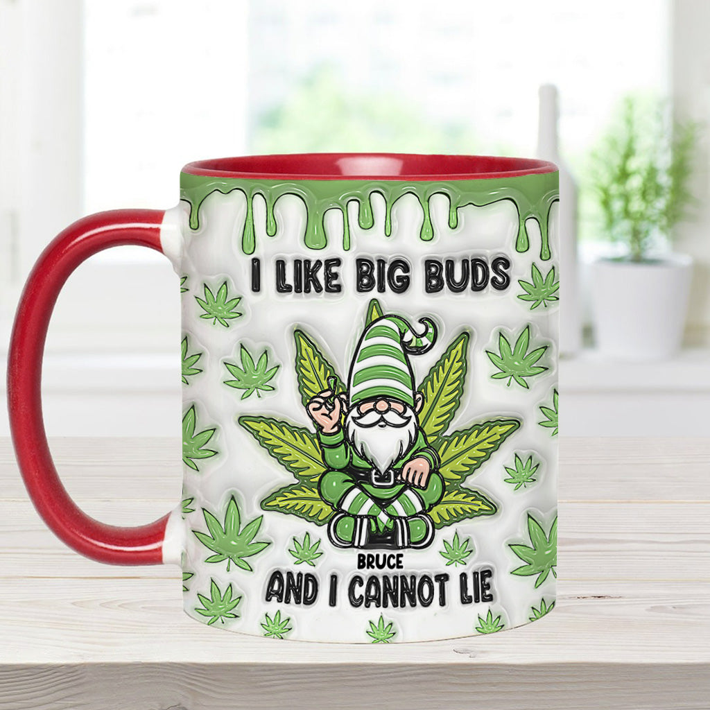 J'aime les grosses têtes et je ne peux pas mentir - Mug personnalisé à thème cannabis