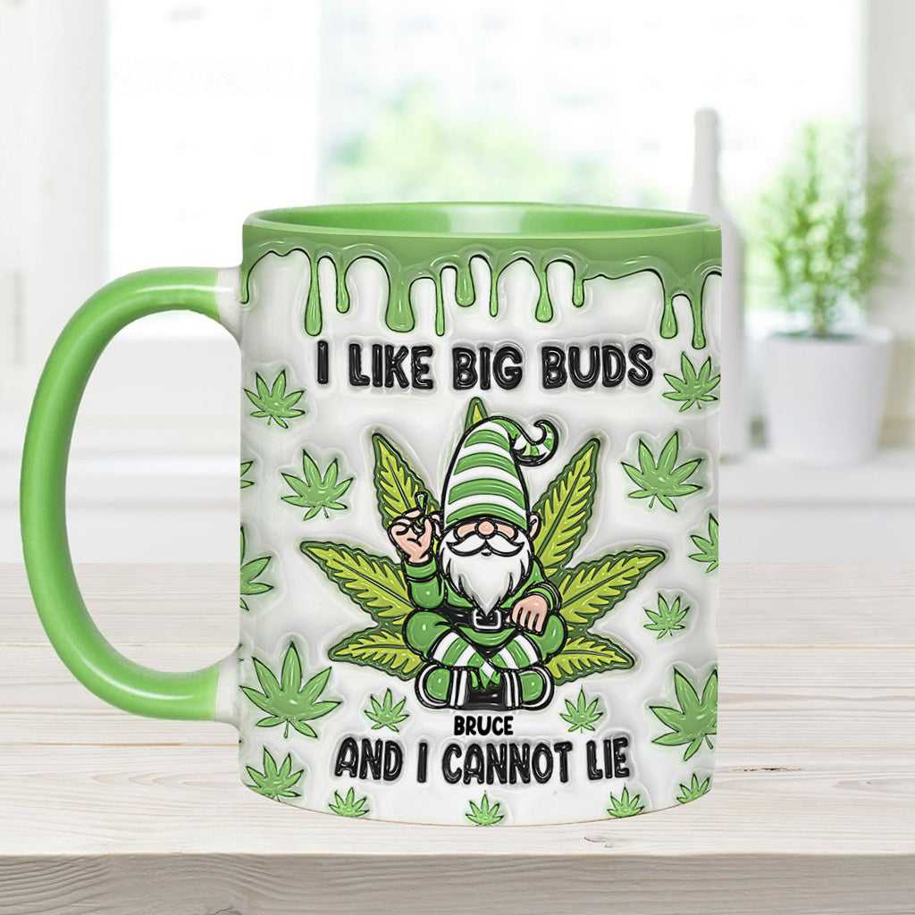 J'aime les grosses têtes et je ne peux pas mentir - Mug personnalisé à thème cannabis