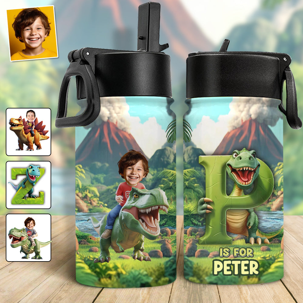 Alphabet des dinosaures cool - Gourde personnalisée pour enfants