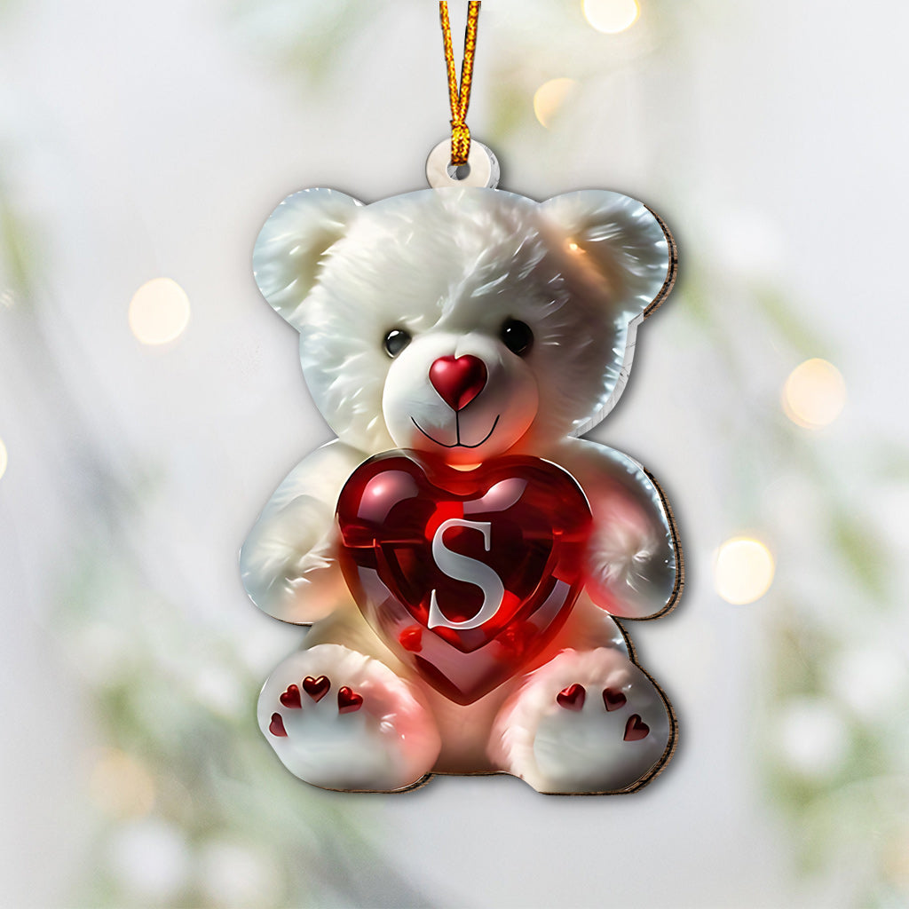 Lettre ours mignon - Ornement personnalisé pour enfant