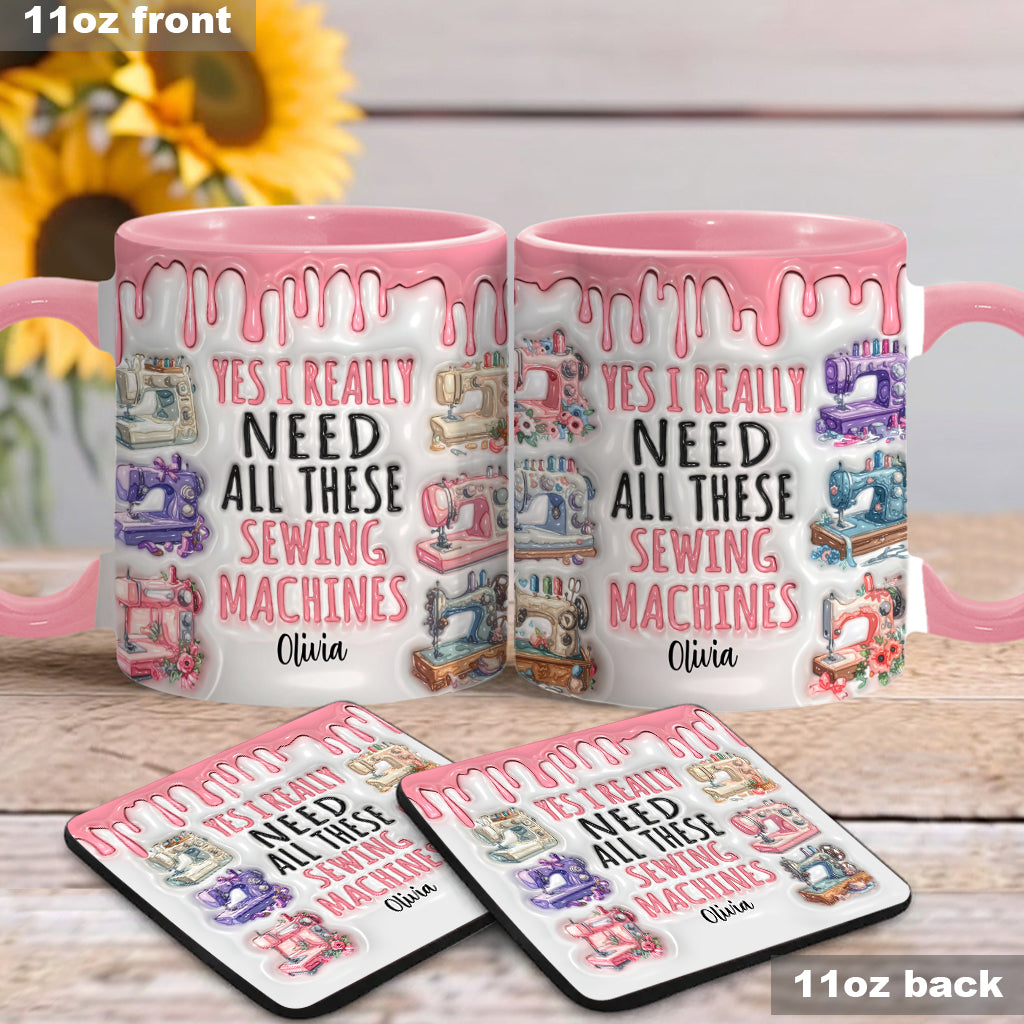 J'ai vraiment besoin de toutes ces machines à coudre ! – Mug personnalisé sur le thème de la couture