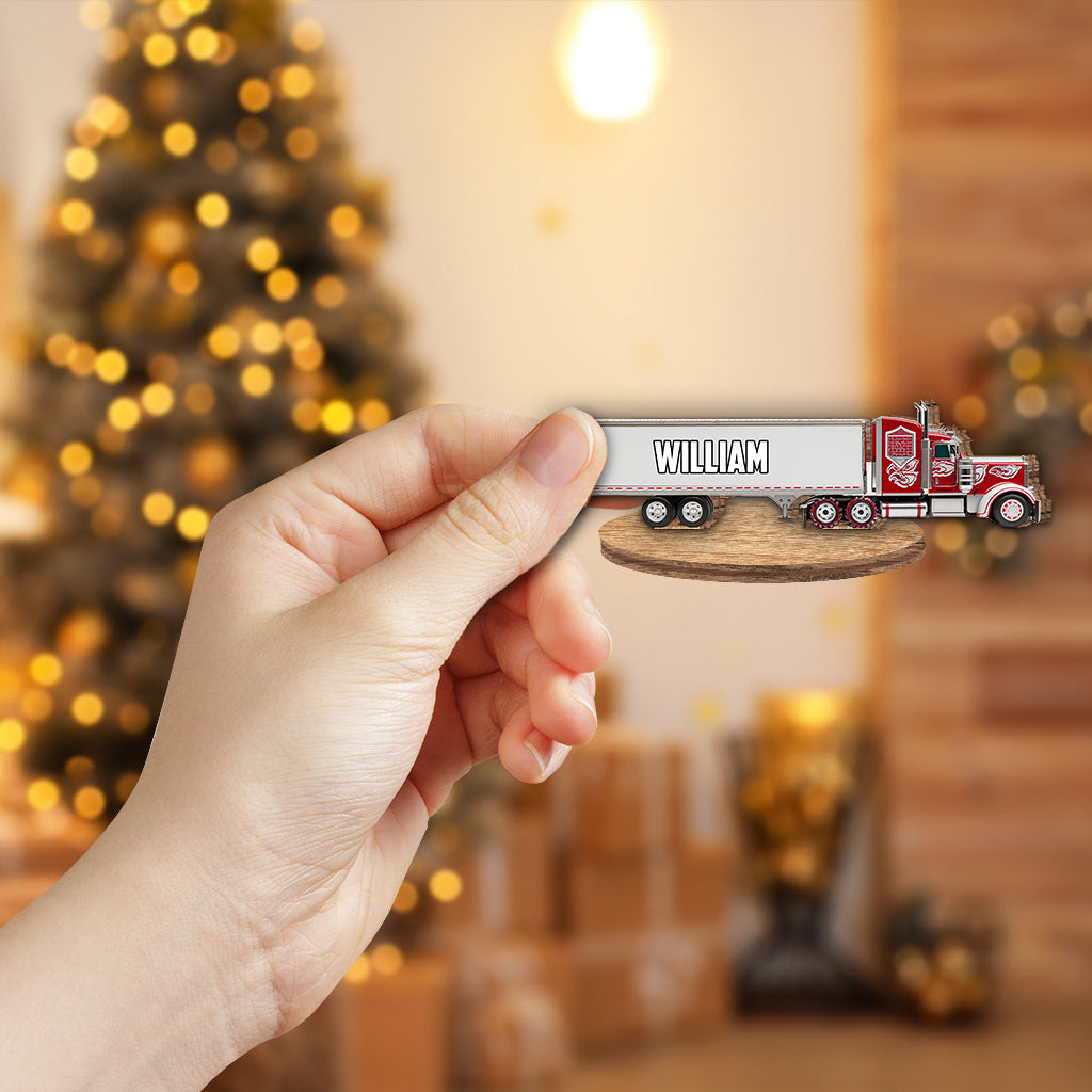 LKW-Geschenk für Enkelkinder – Personalisierte, freistehende Holzplakette für Kinder