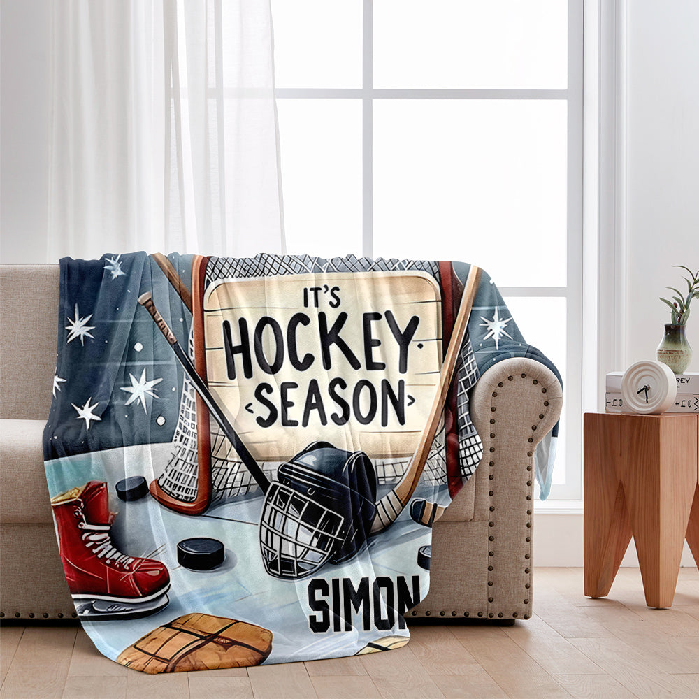 Saison de hockey - Couverture de hockey personnalisée