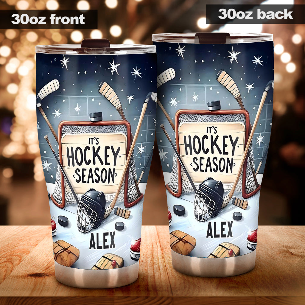 Saison de hockey - Gobelet isotherme personnalisé