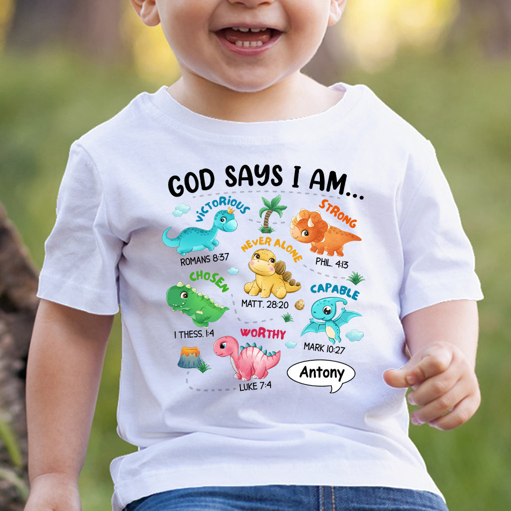 Für Enkelsohn: Ich bin ein Dinosaurier – personalisiertes T-Shirt und Hoodie