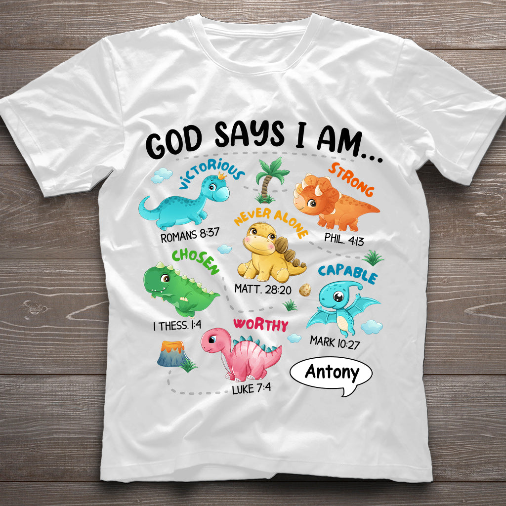 Für Enkelsohn: Ich bin ein Dinosaurier – personalisiertes T-Shirt und Hoodie