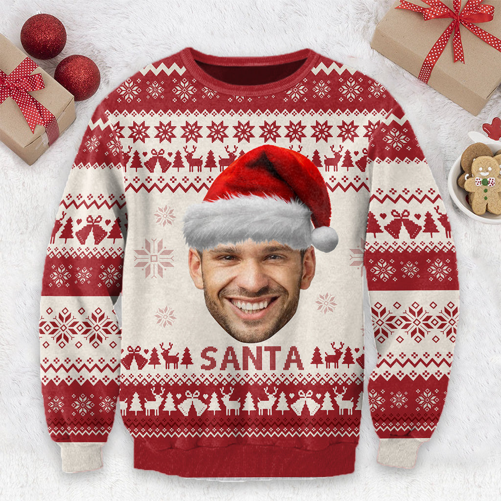 Santa Came Twice - Personalized Couple Ugly Sweater