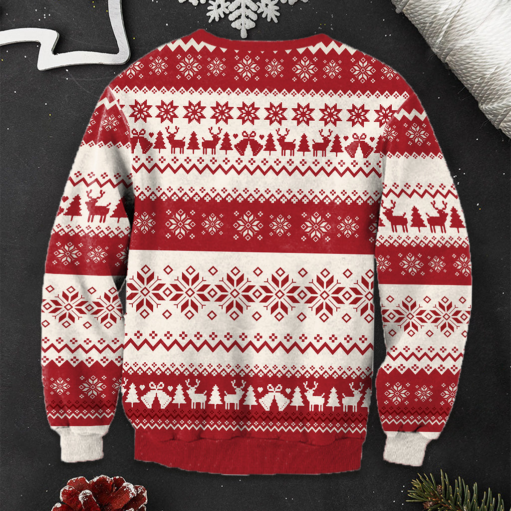 Santa Came Twice - Personalized Couple Ugly Sweater