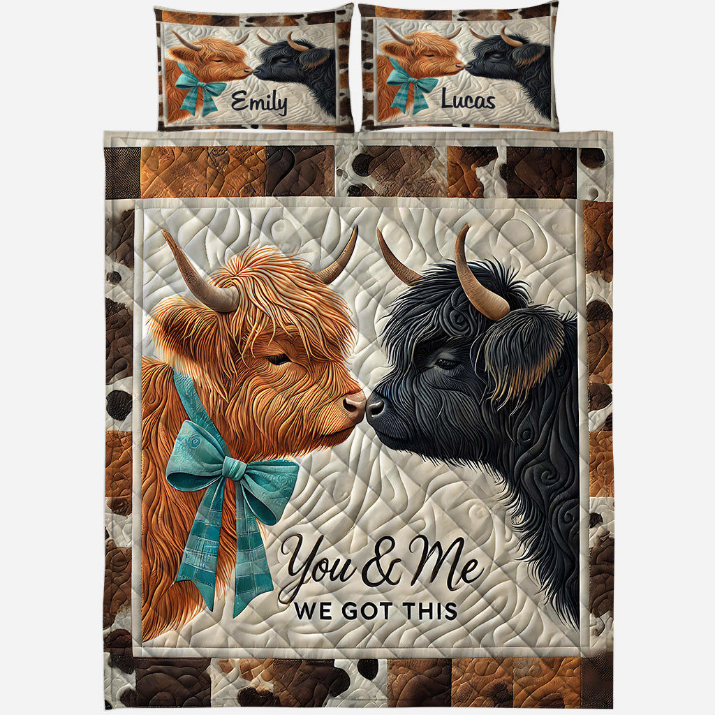 „Du und ich, wir schaffen das“ – personalisiertes Quilt-Set