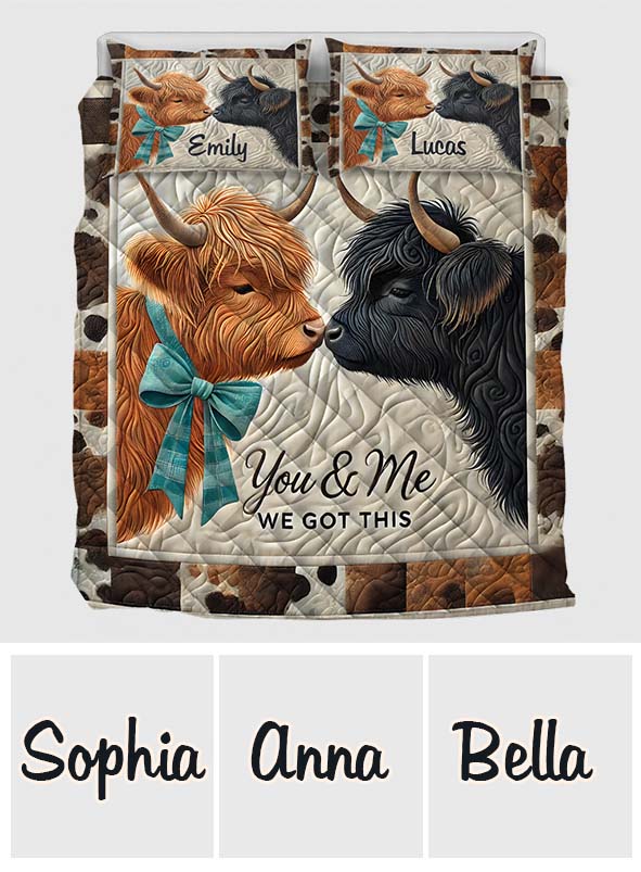 „Du und ich, wir schaffen das“ – personalisiertes Quilt-Set