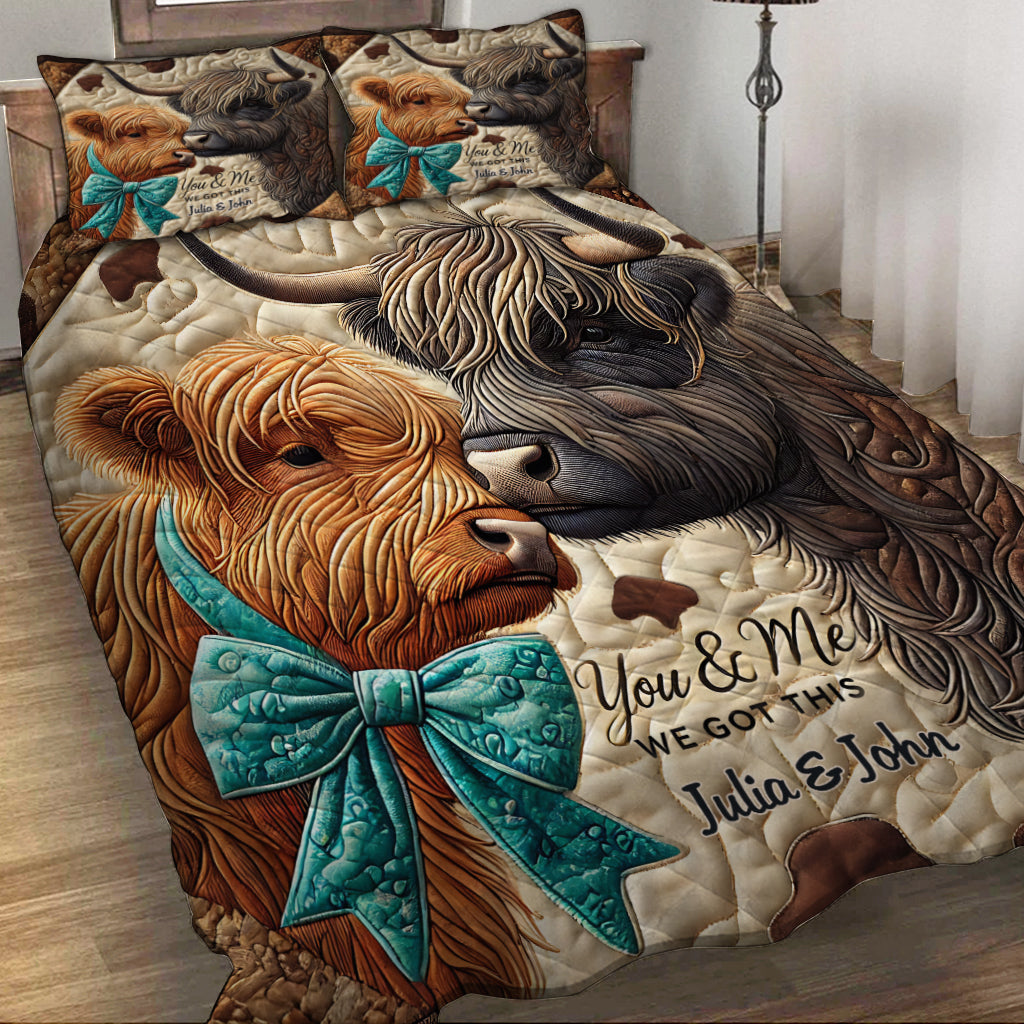 „Du und ich, wir schaffen das“ – personalisiertes Quilt-Set