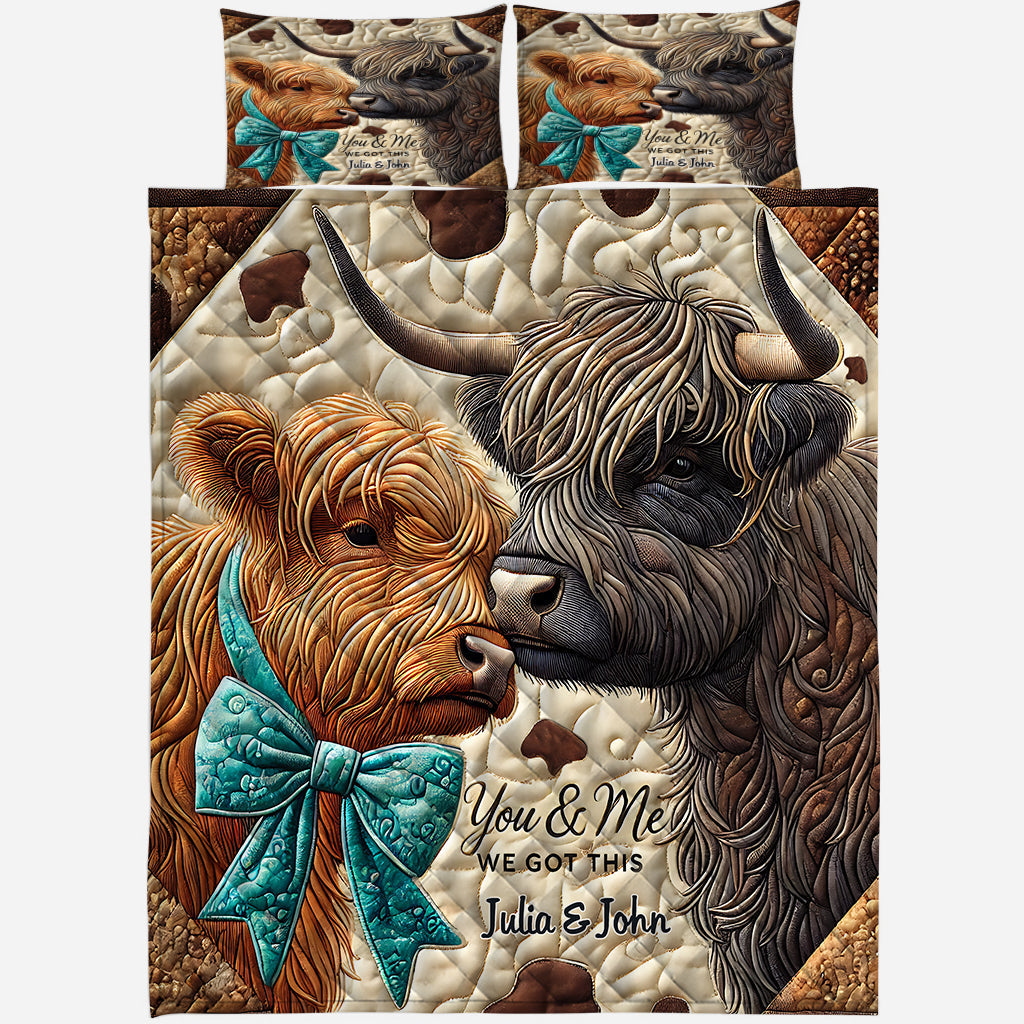„Du und ich, wir schaffen das“ – personalisiertes Quilt-Set