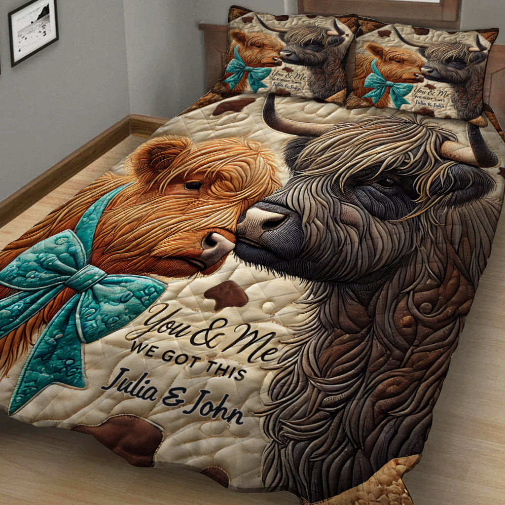 „Du und ich, wir schaffen das“ – personalisiertes Quilt-Set