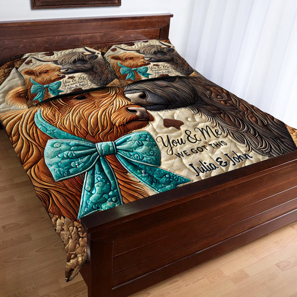 „Du und ich, wir schaffen das“ – personalisiertes Quilt-Set