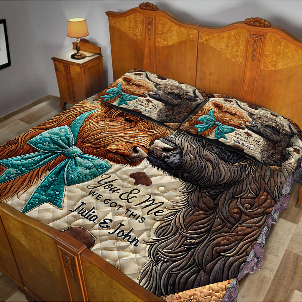 „Du und ich, wir schaffen das“ – personalisiertes Quilt-Set