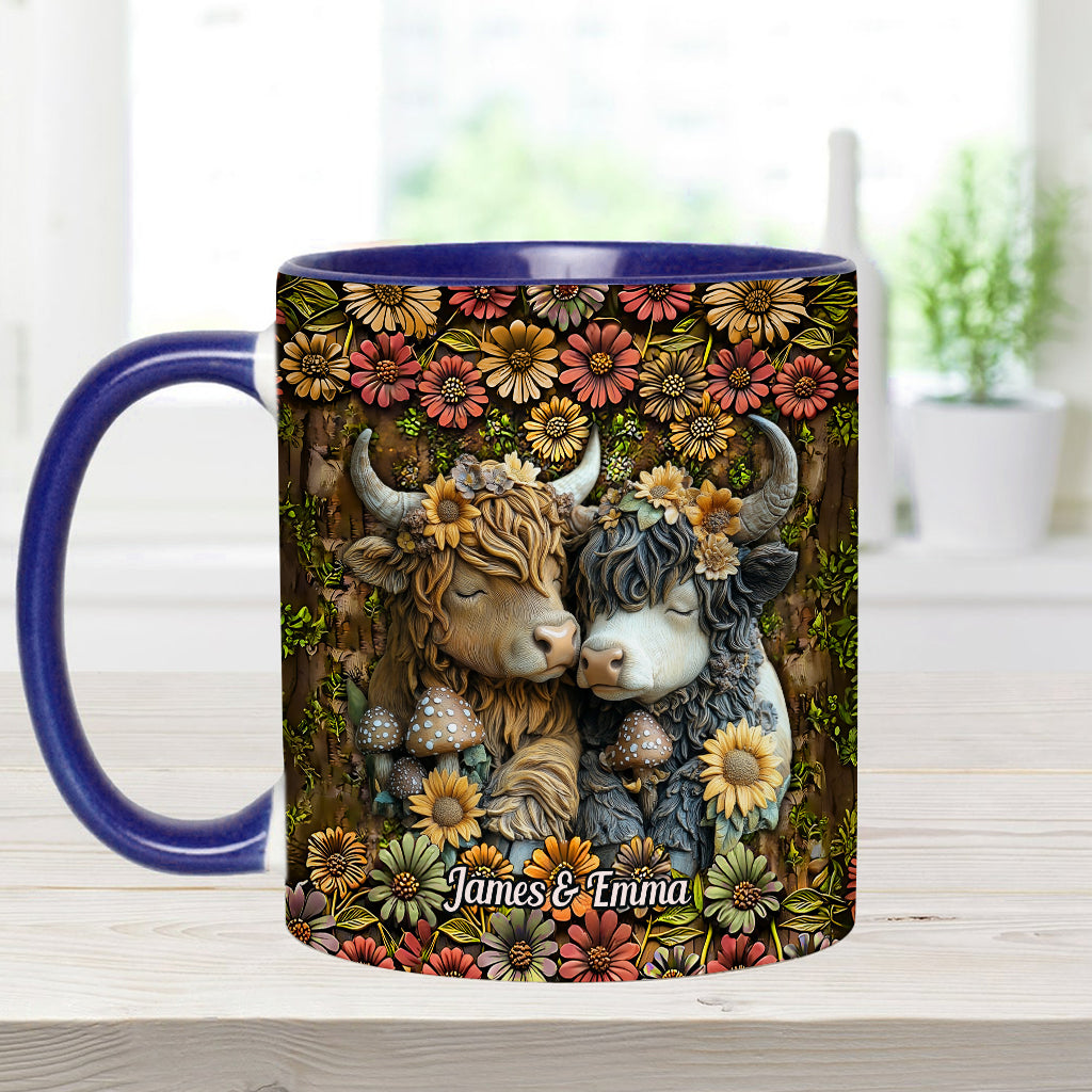 Mug personnalisé style champêtre « Couple heureux »