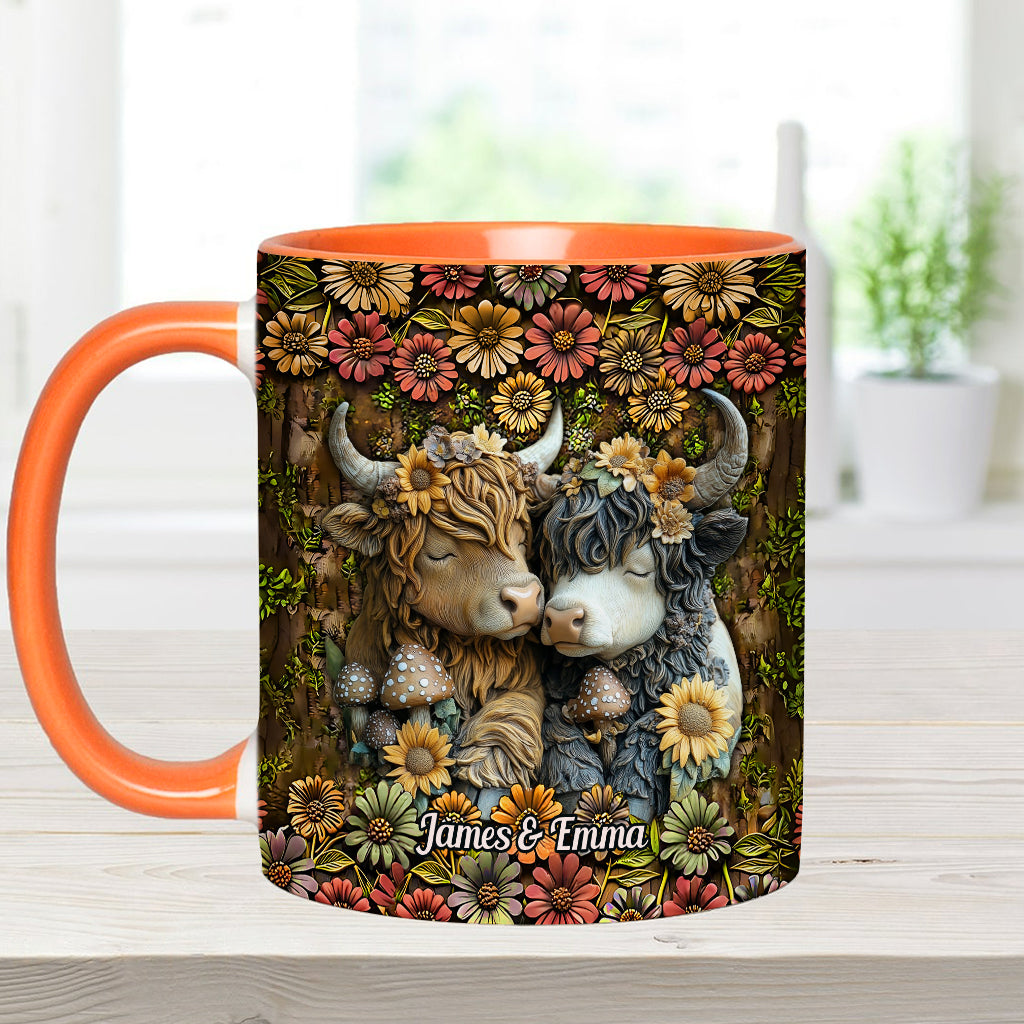 Mug personnalisé style champêtre « Couple heureux »