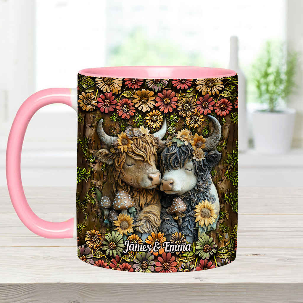 Mug personnalisé style champêtre « Couple heureux »