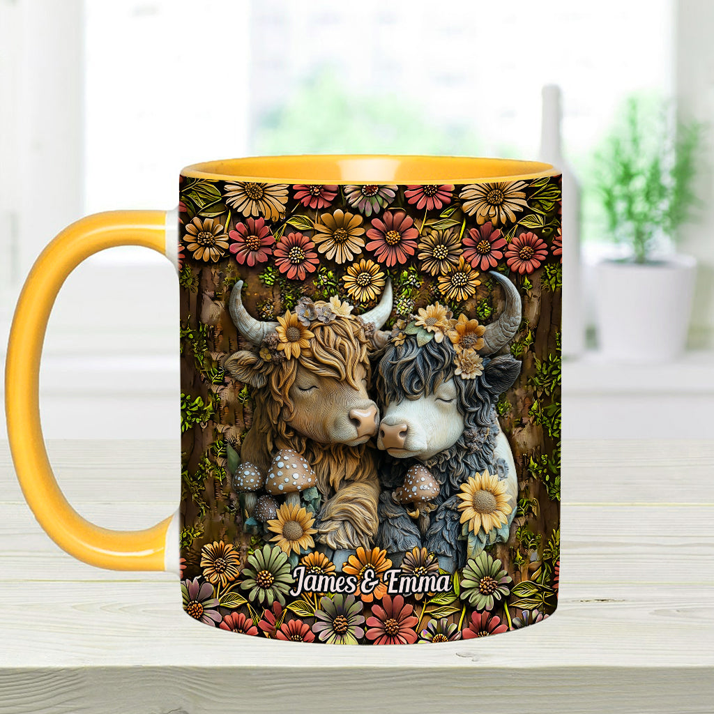 Mug personnalisé style champêtre « Couple heureux »