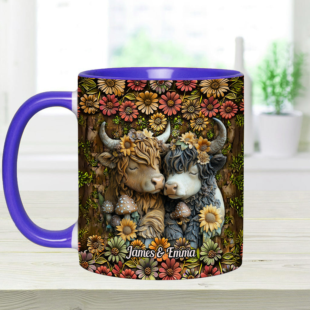 Mug personnalisé style champêtre « Couple heureux »