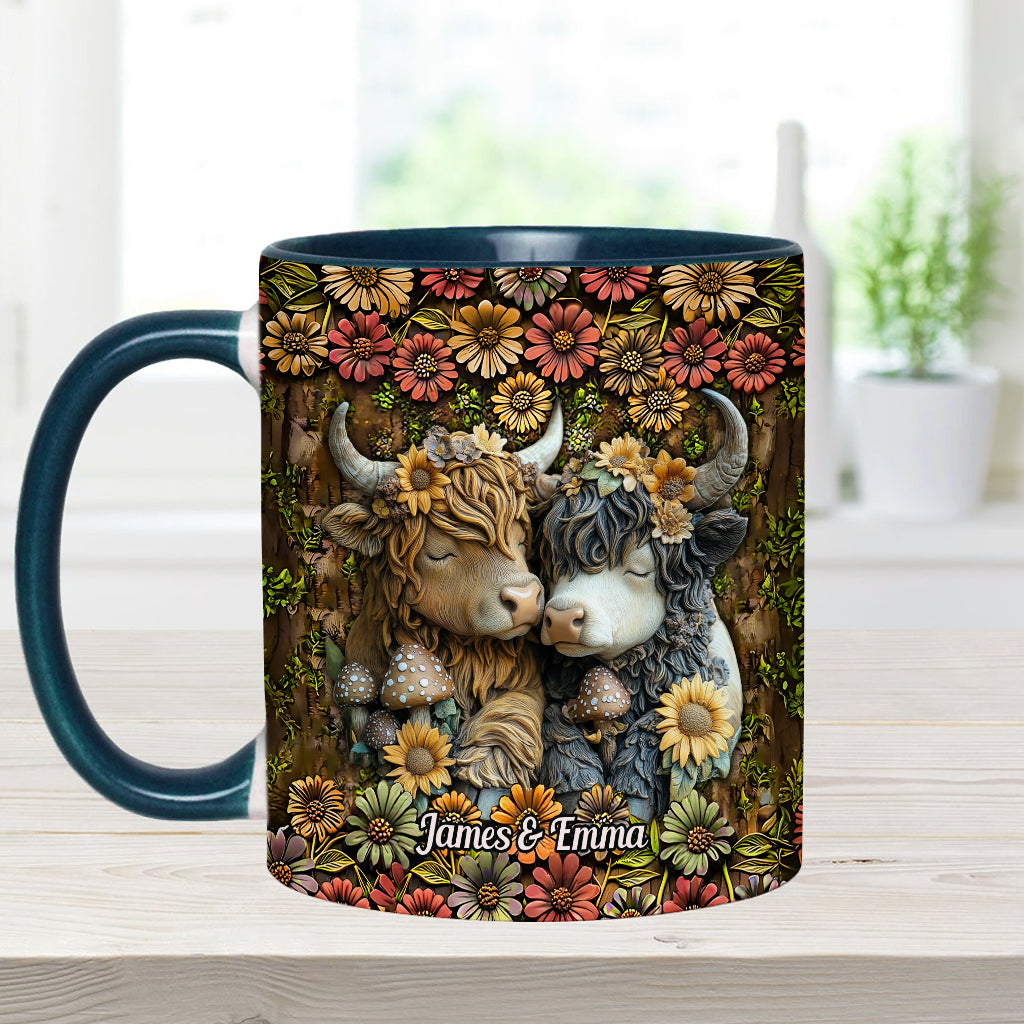 Mug personnalisé style champêtre « Couple heureux »