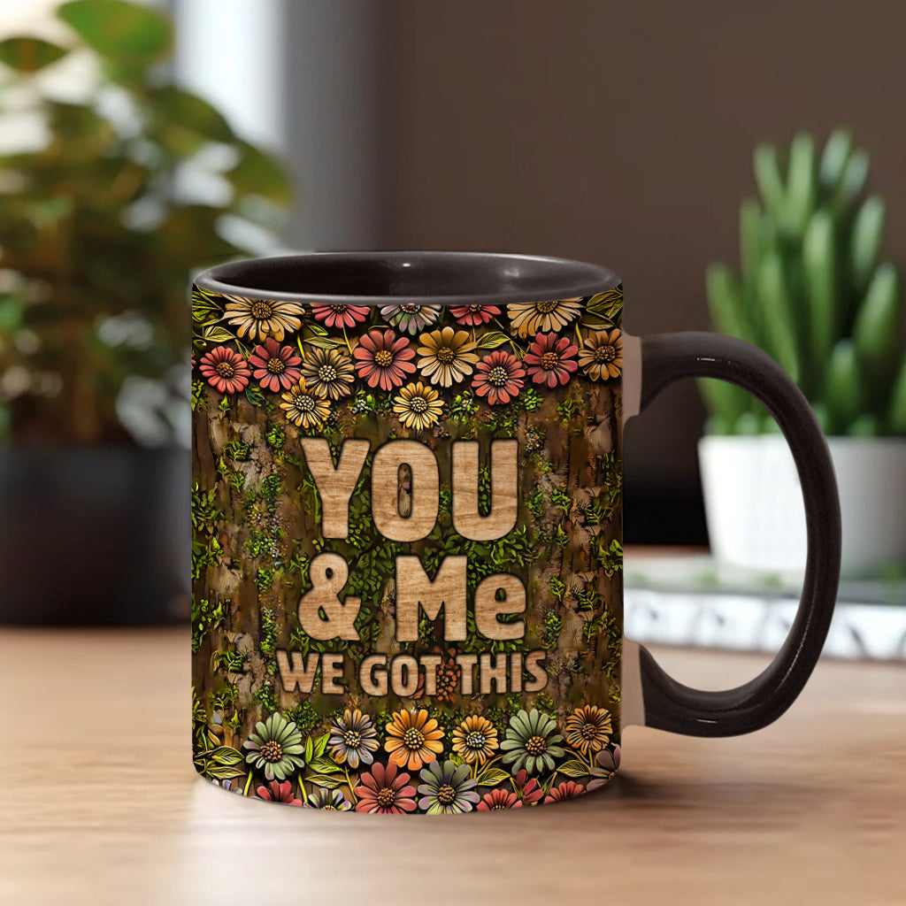 Mug personnalisé style champêtre « Couple heureux »