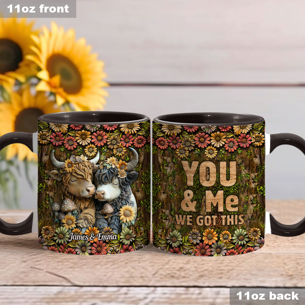 Mug personnalisé style champêtre « Couple heureux »