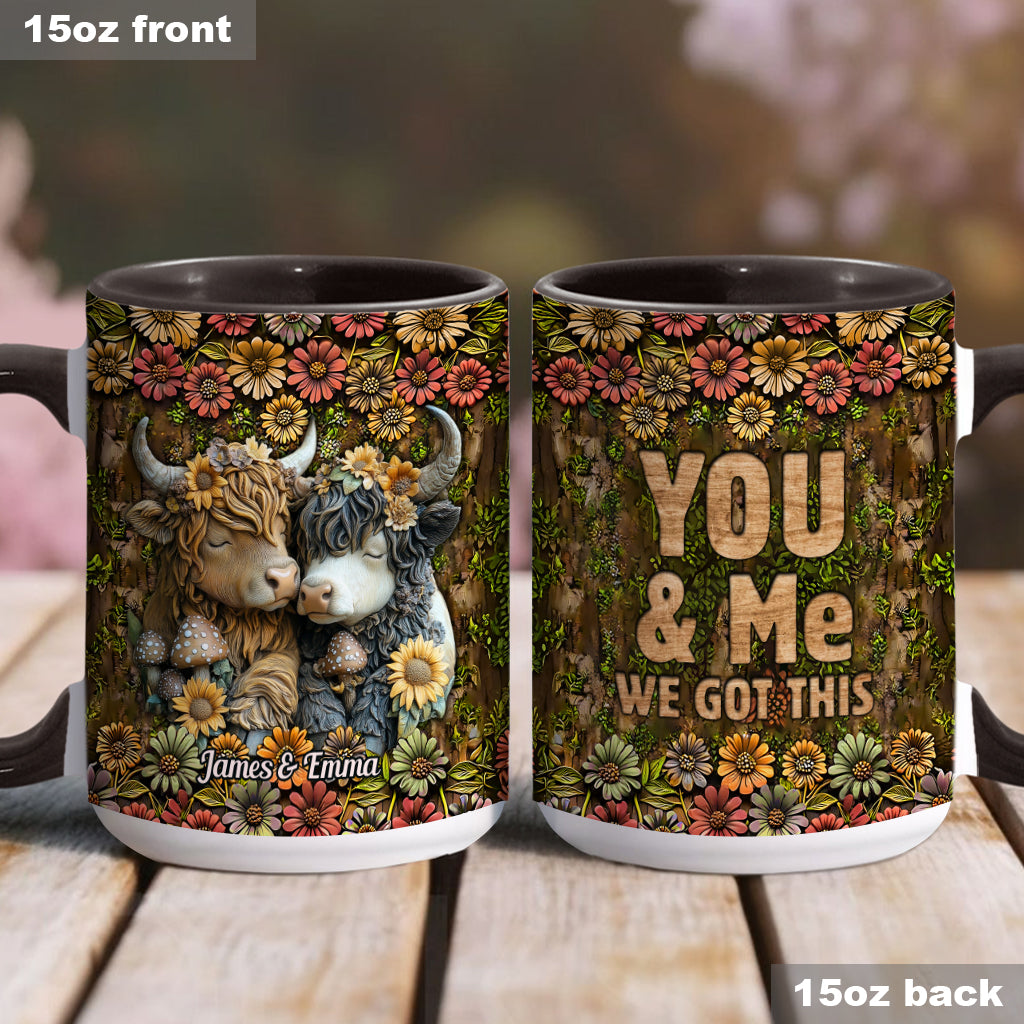 Mug personnalisé style champêtre « Couple heureux »