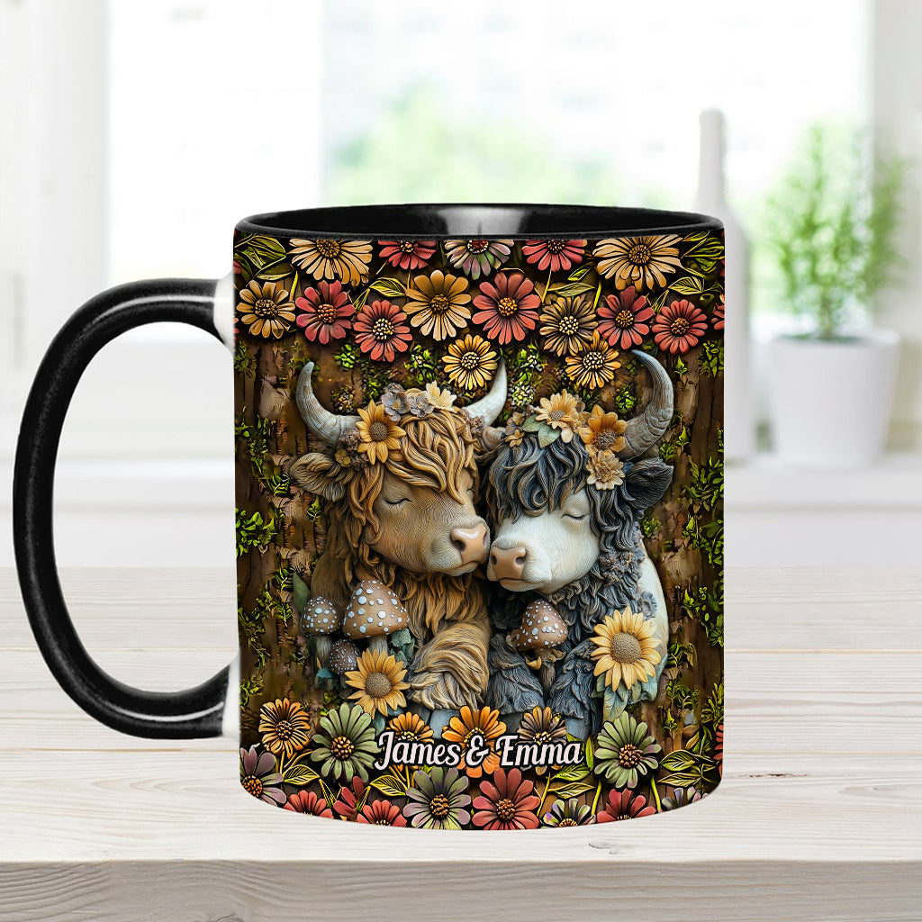 Mug personnalisé style champêtre « Couple heureux »