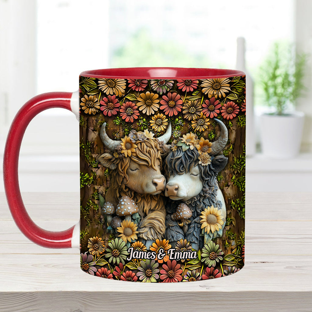 Mug personnalisé style champêtre « Couple heureux »
