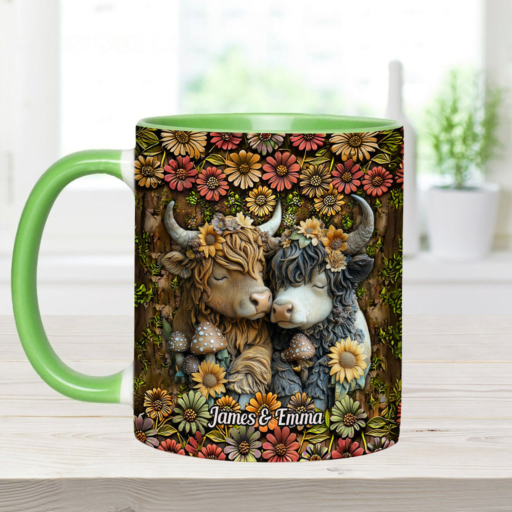 Mug personnalisé style champêtre « Couple heureux »