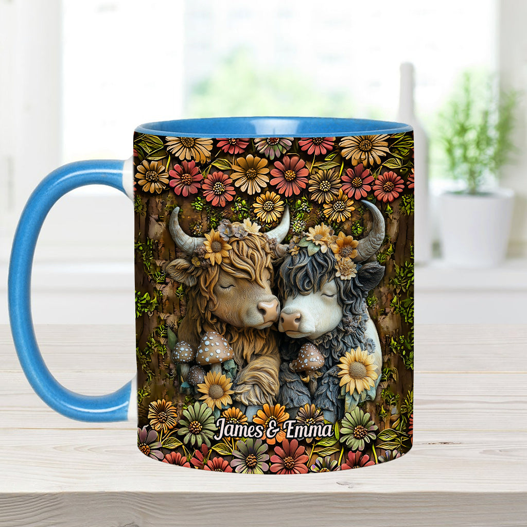 Mug personnalisé style champêtre « Couple heureux »