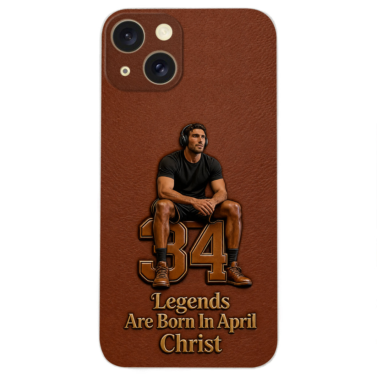 Happy Birthday Legends - Personalized Birthday 3D Embossed Leather Phone Case