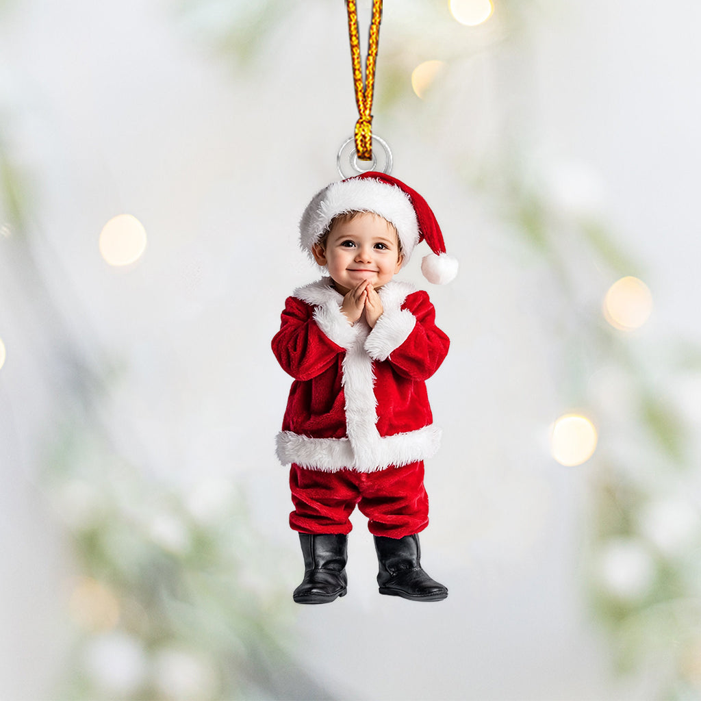 Ornement photo personnalisé pour enfants - Cadeau idéal pour vos petits-enfants
