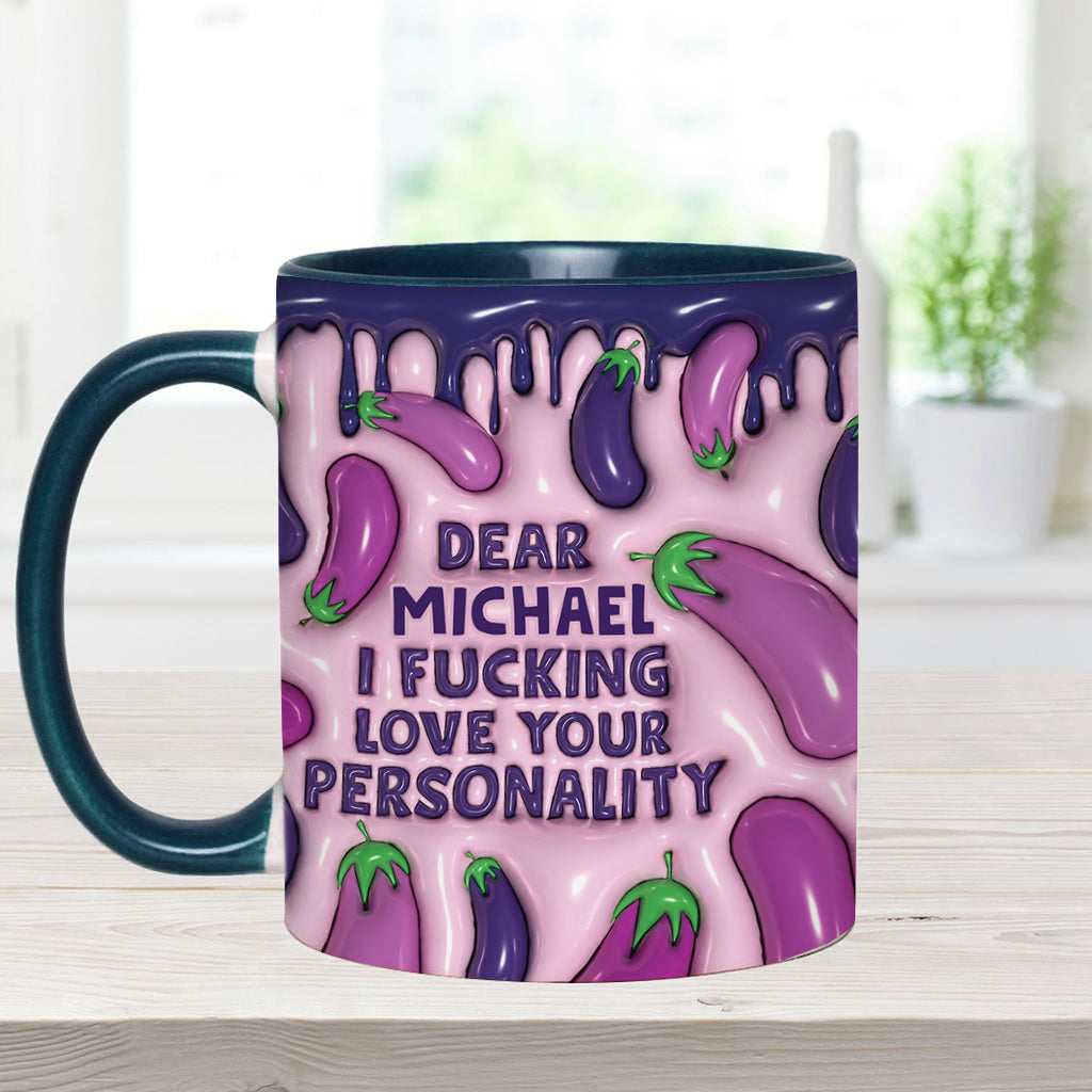 I Love Your Personality - Personalized Couple Accent Mug