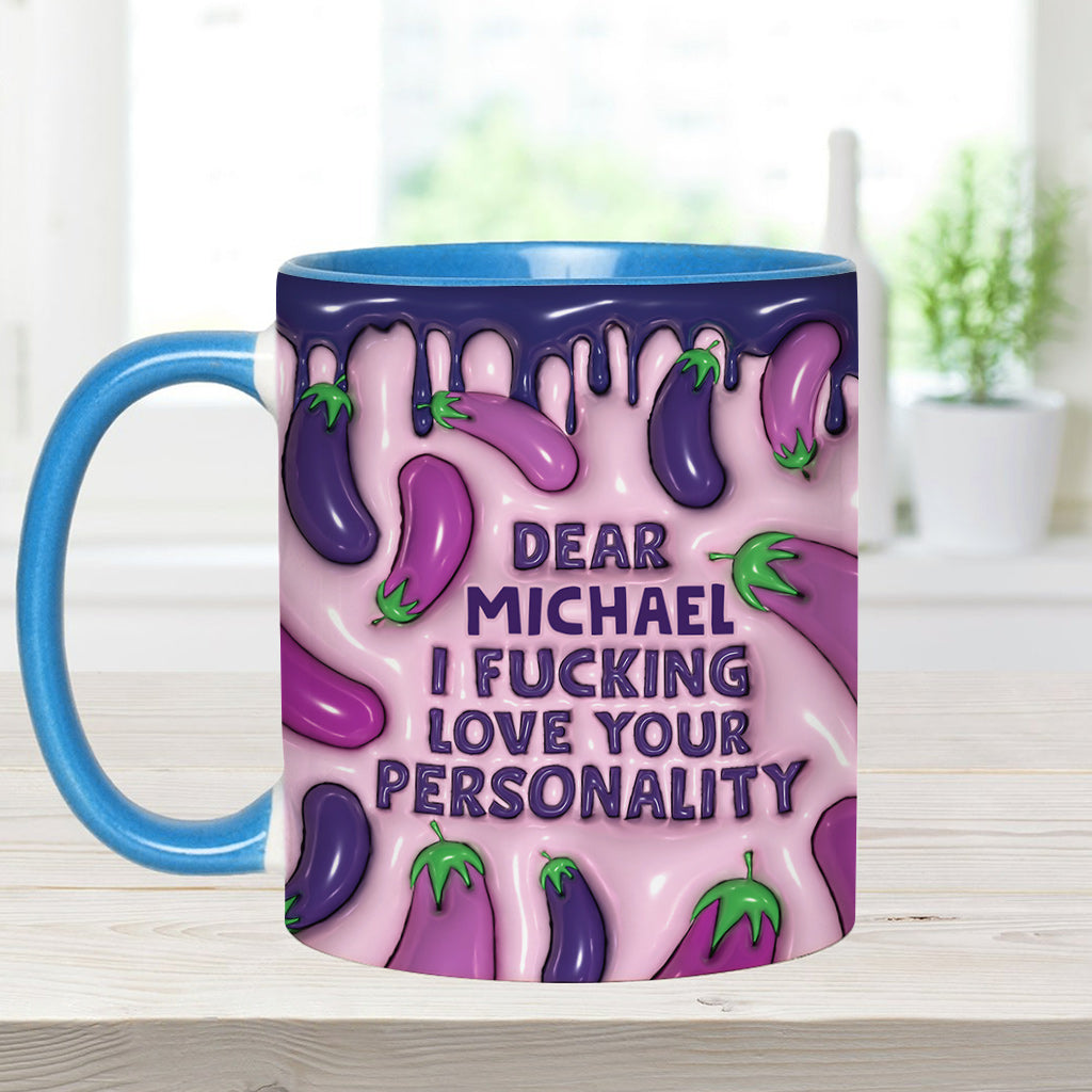 I Love Your Personality - Personalized Couple Accent Mug