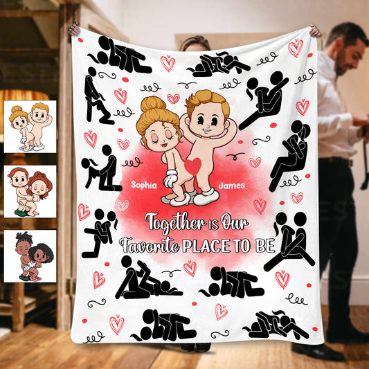 I Love You - Personalized Couple Blanket