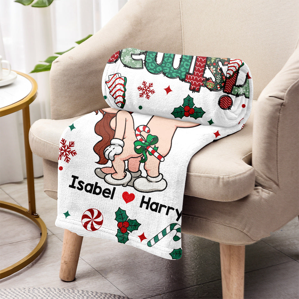 Christmas Is Coming And You Will Too - Personalized Couple Blanket