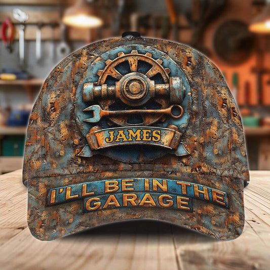 Je serai au garage - Casquette classique de garage personnalisée