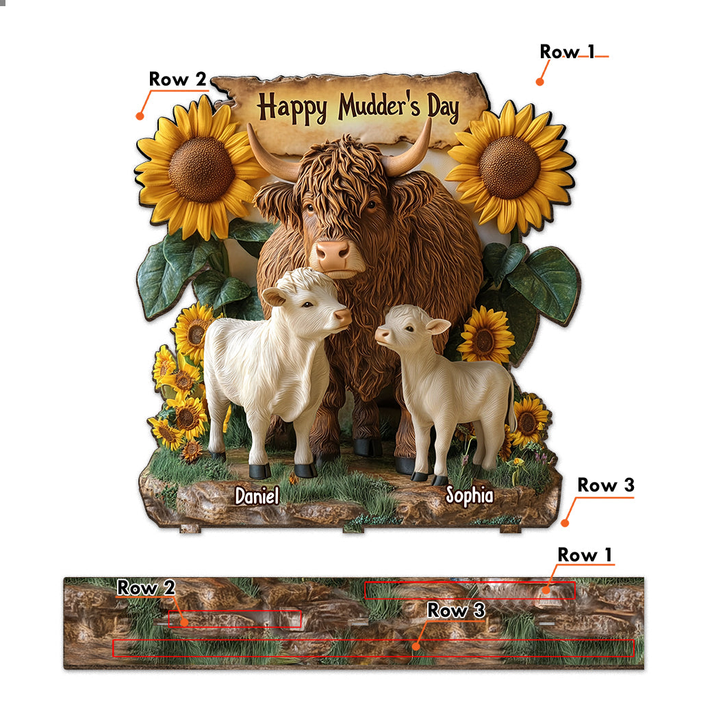 Happy Mudder's Day - Personalized Mother 1 Layered Big Freestanding