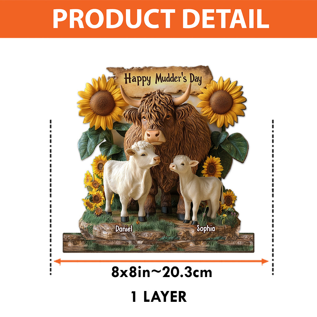 Happy Mudder's Day - Personalized Mother 1 Layered Big Freestanding