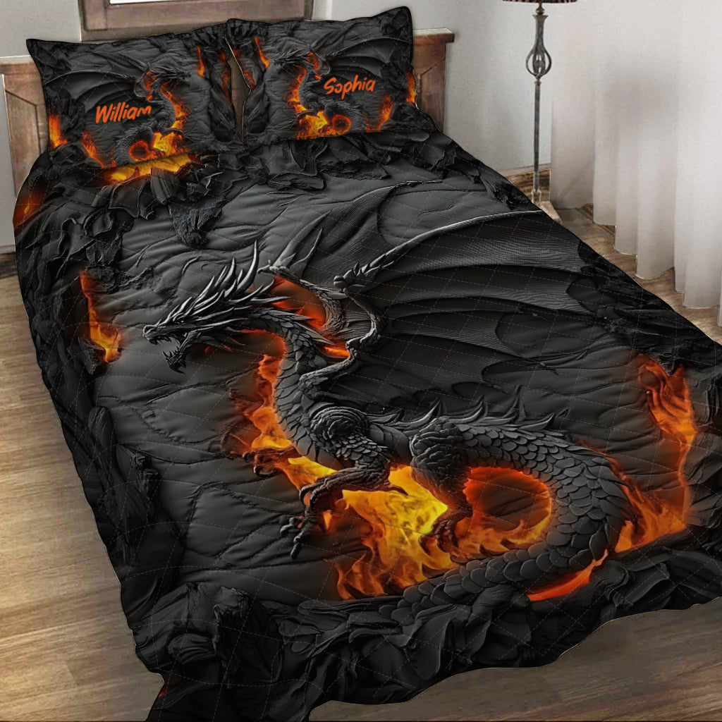 Feuerdrache – Personalisierte Drachen-Bettwäschegarnitur