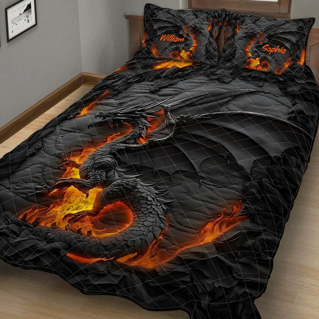 Feuerdrache – Personalisierte Drachen-Bettwäschegarnitur