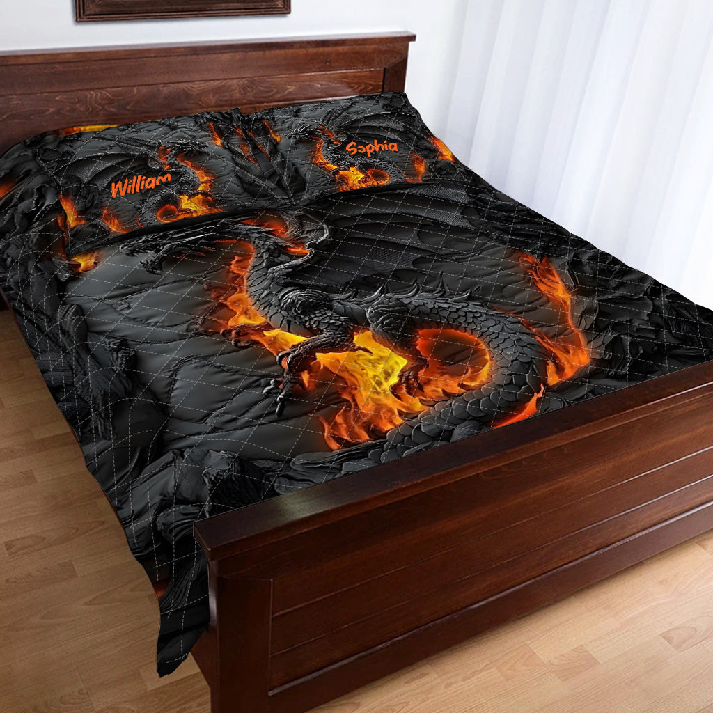 Feuerdrache – Personalisierte Drachen-Bettwäschegarnitur